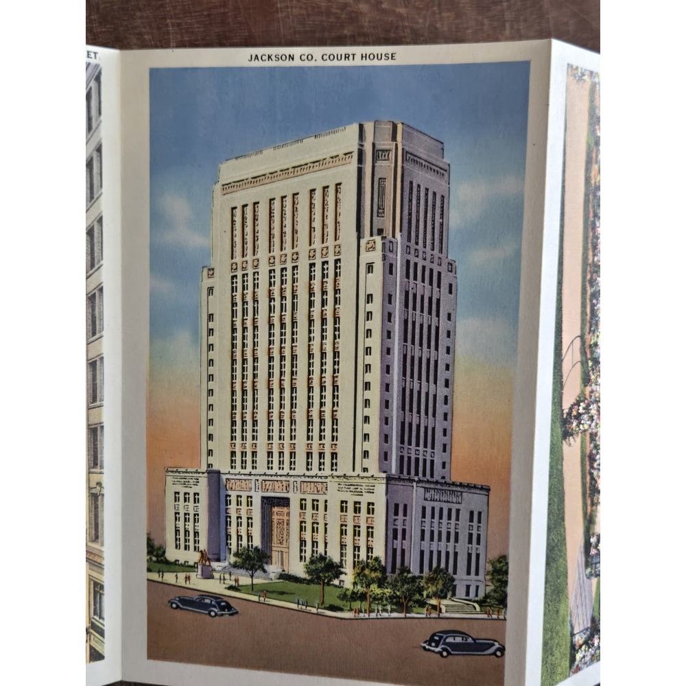 Vintage 40s SOUVENIR FOLDER of GREATER KANSAS CITY Postcard Album, Attractions - Picture 16 of 16